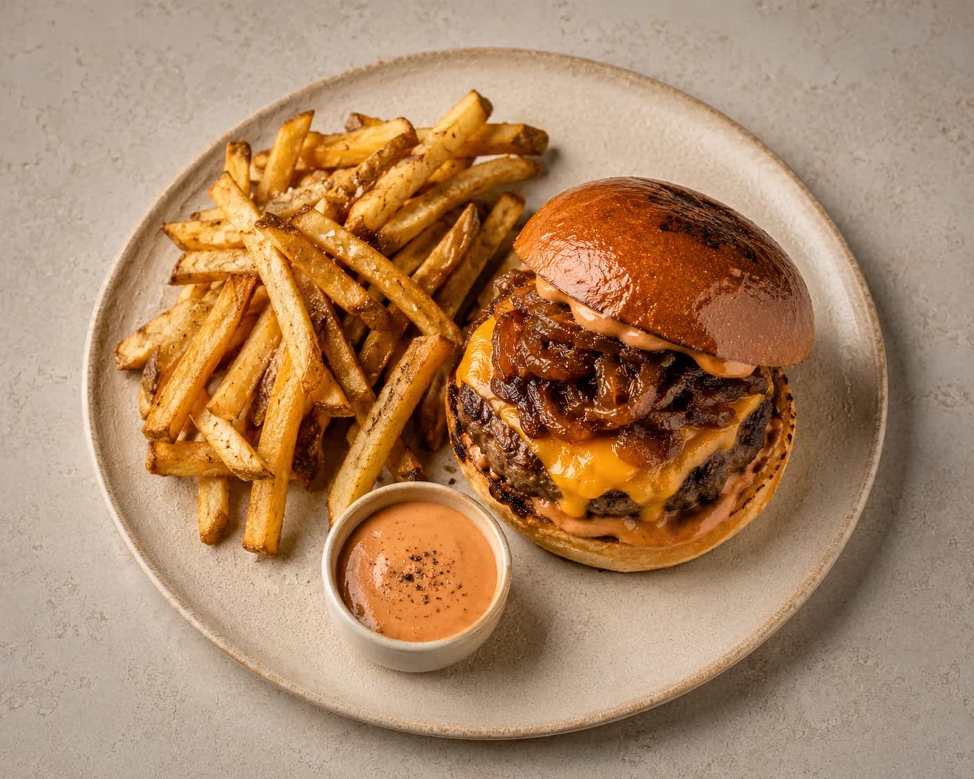 Burger de bœuf Simmental et frites